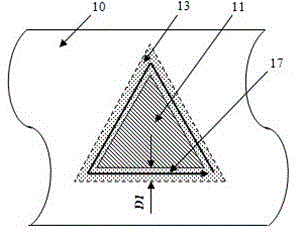 A method and device for underwater laser shock strengthening of prismatic shaped holes