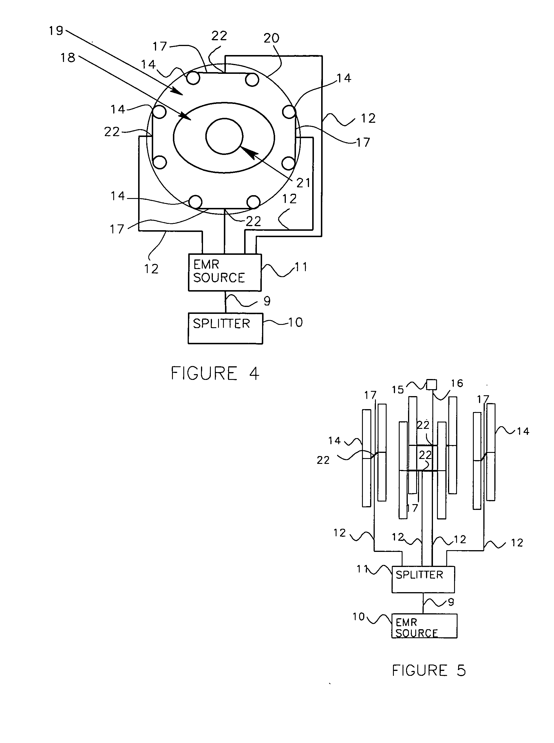 System and method for irradiating a target with electromagnetic radiation to produce a heated region