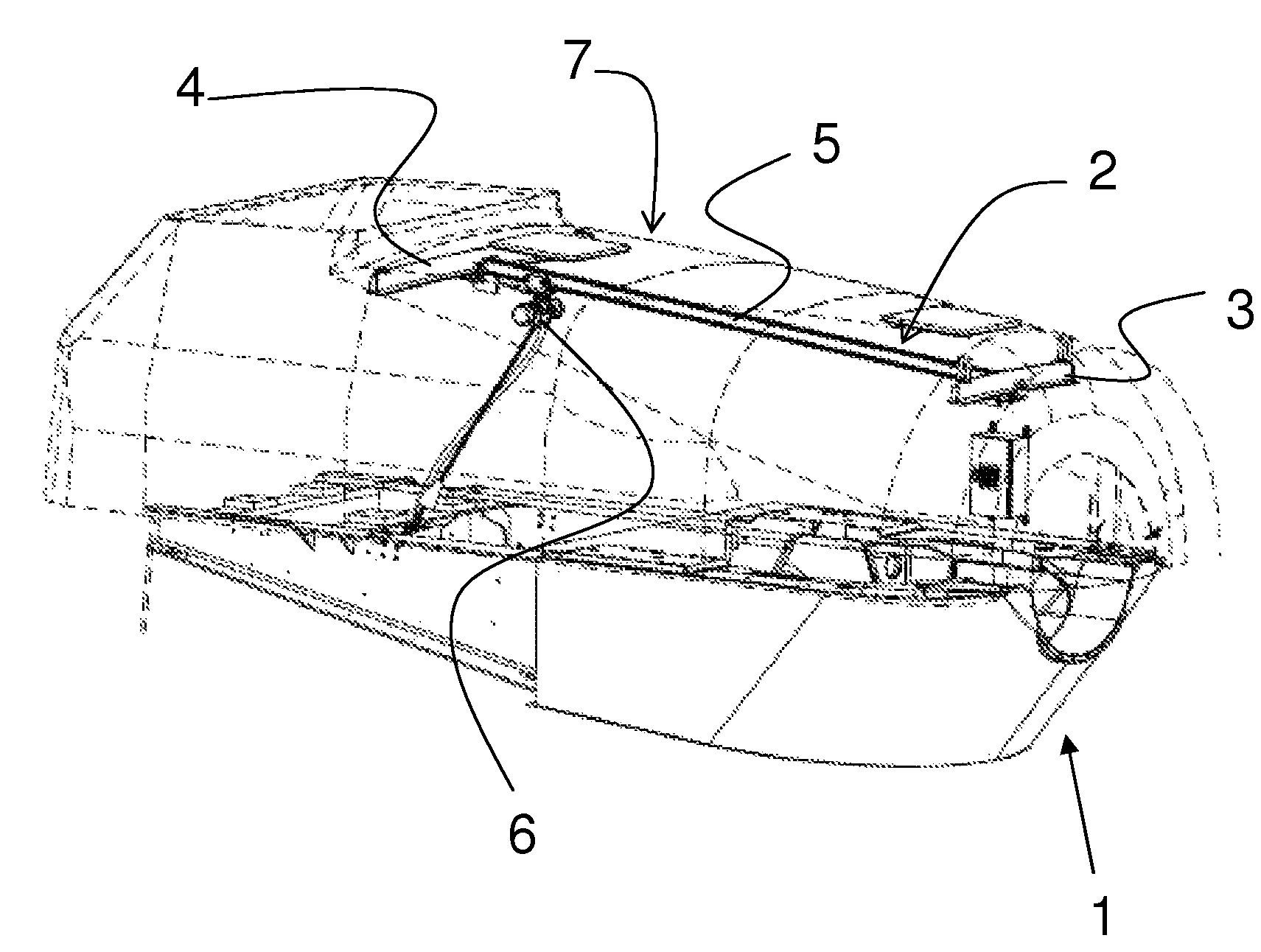 Nacelle travelling crane