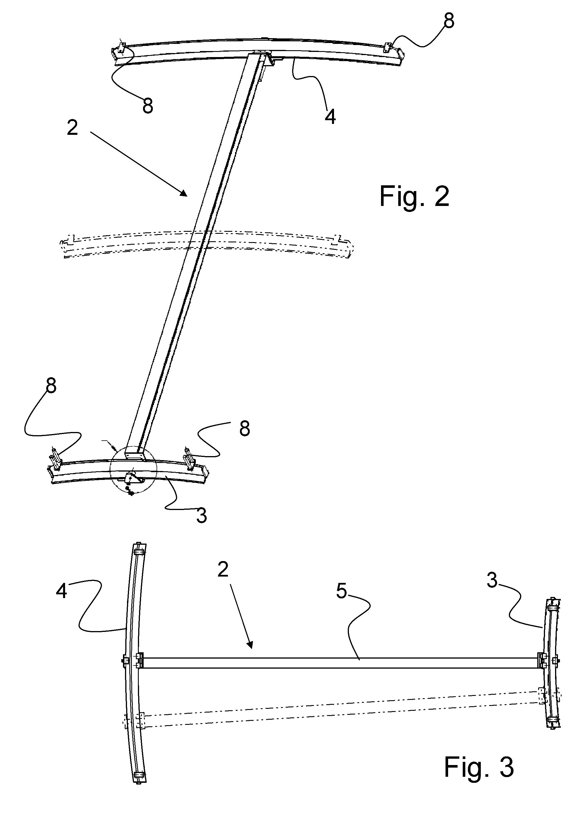 Nacelle travelling crane