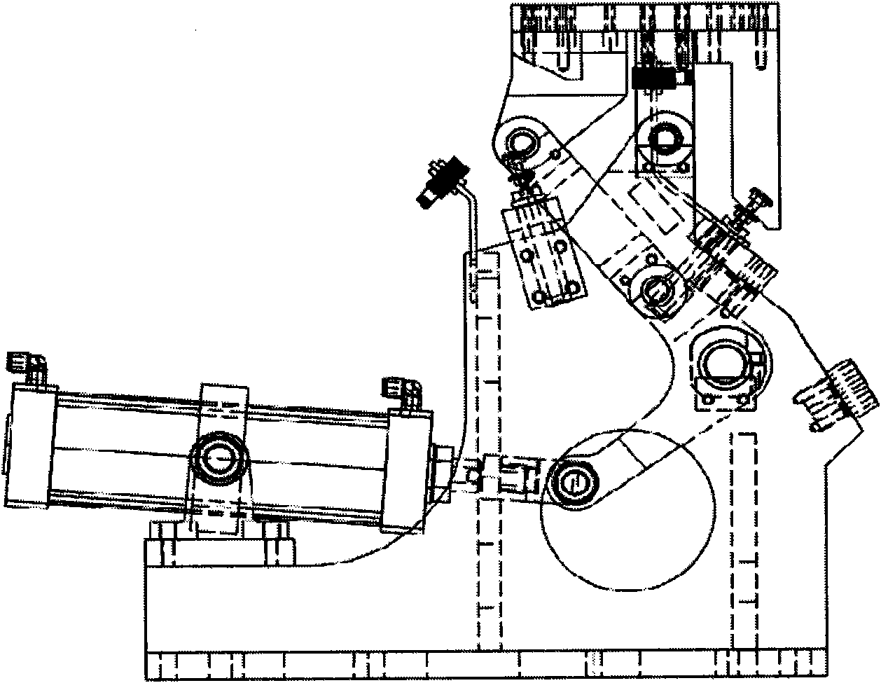 Heavy-load self-limited locking pneumatic-overturning device