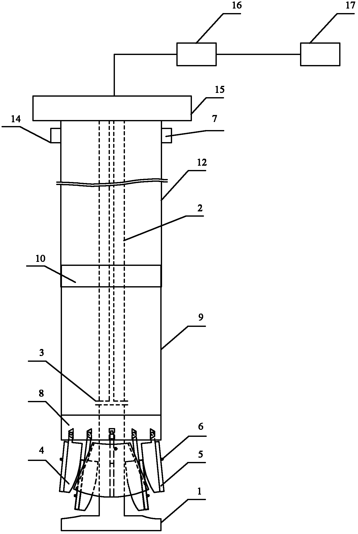 Contracting-expanding type earth-rock hybrid normal position mechanical property measuring device