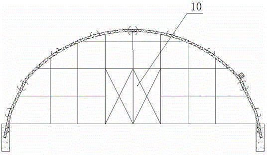 Novel main and sub arch single body steel frame greenhouse