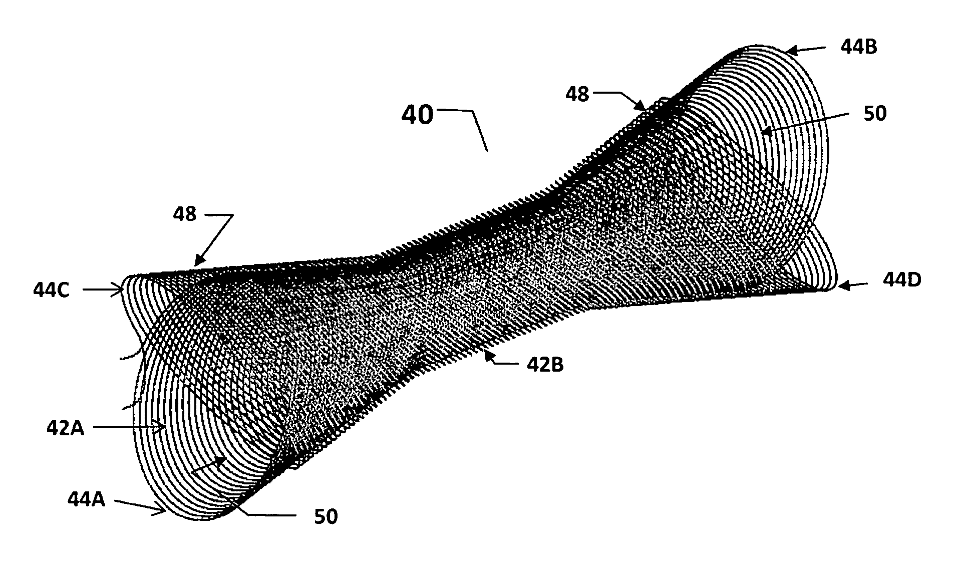 Conductor assembly including a flared aperture region