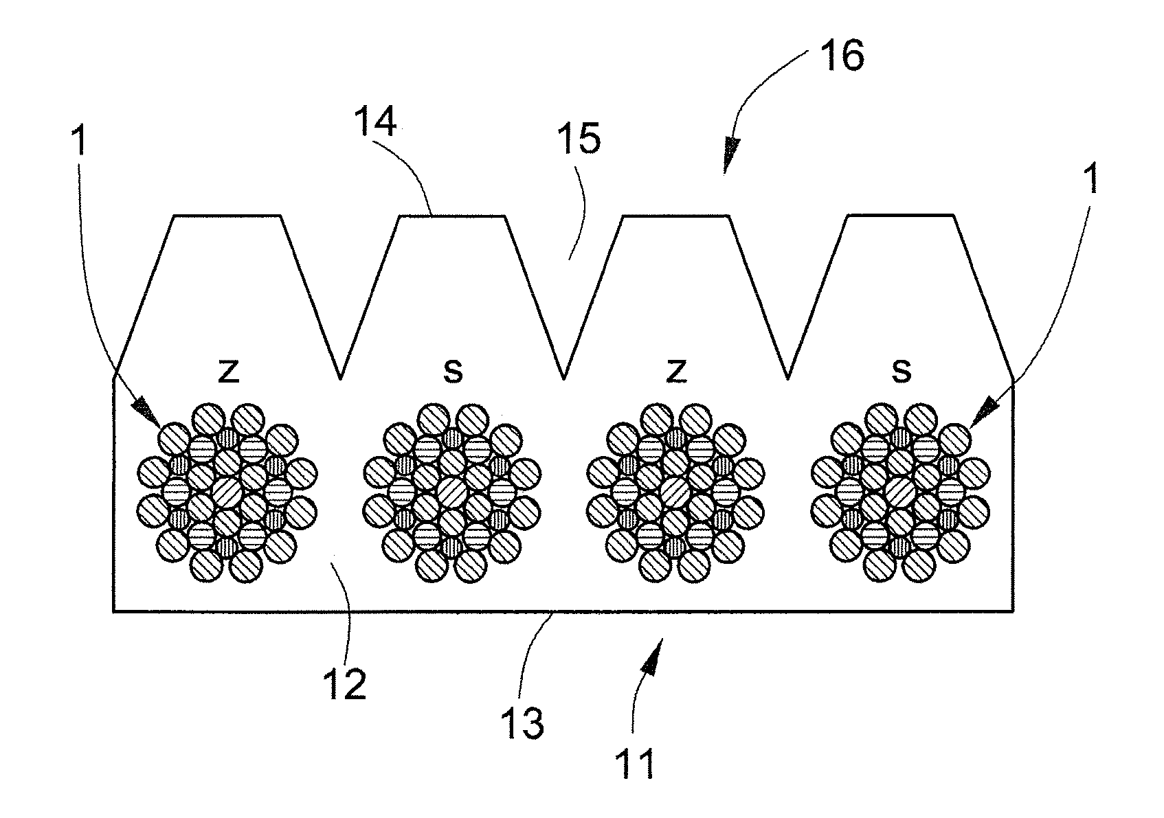 Flat-belt-like supporting and drive means with tensile carriers