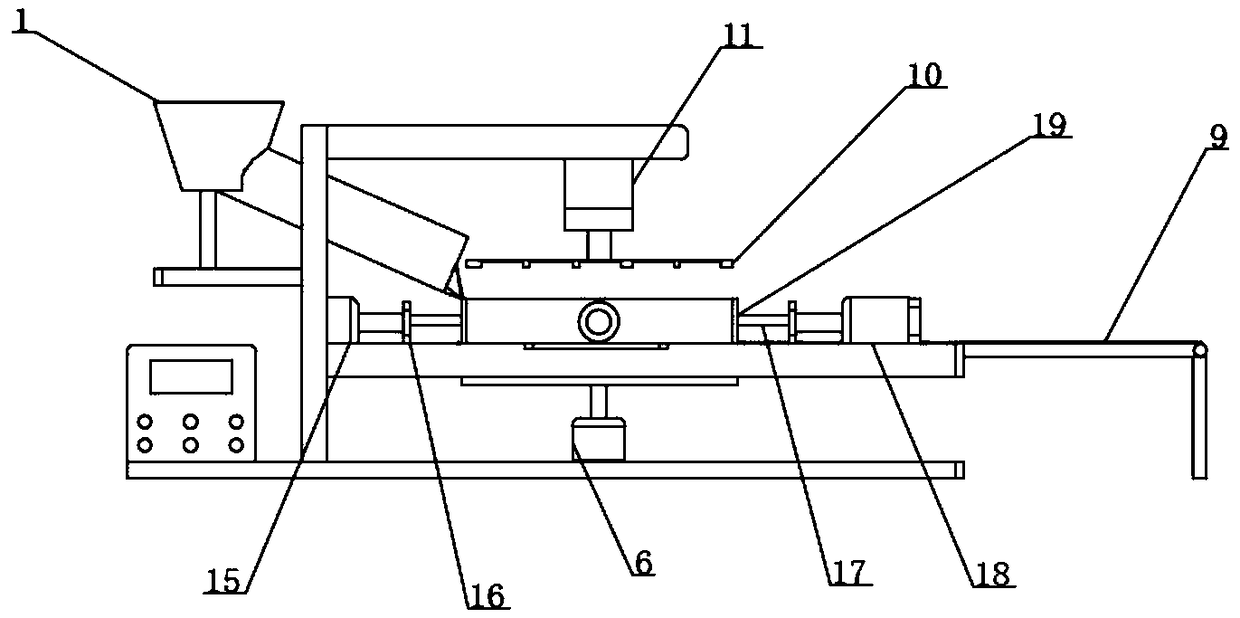 Waste granite regenerated water permeable brick manufacturing device