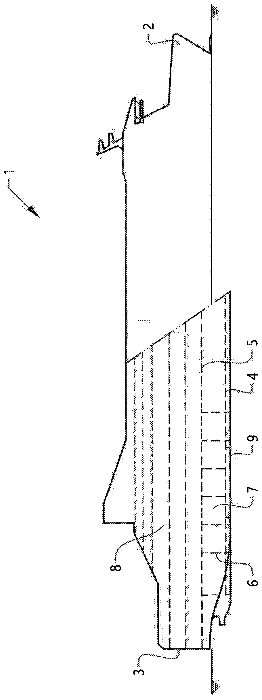 Ship with watertight wall