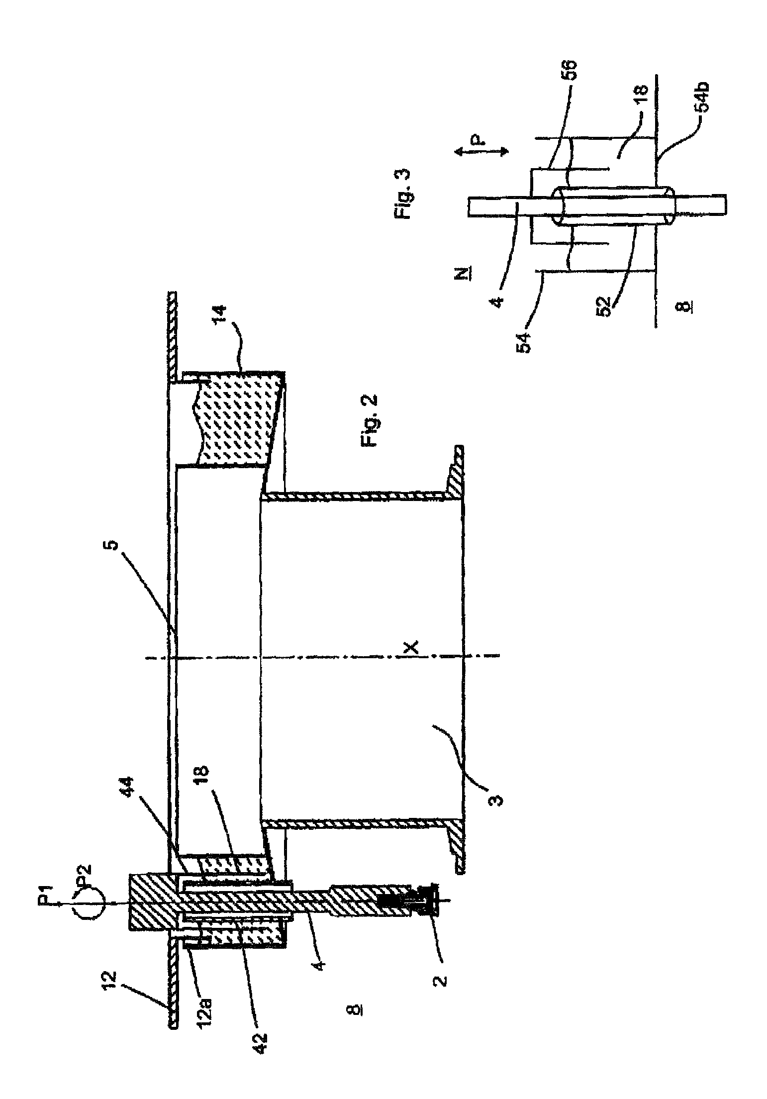 Closing device for containers having a sterile space