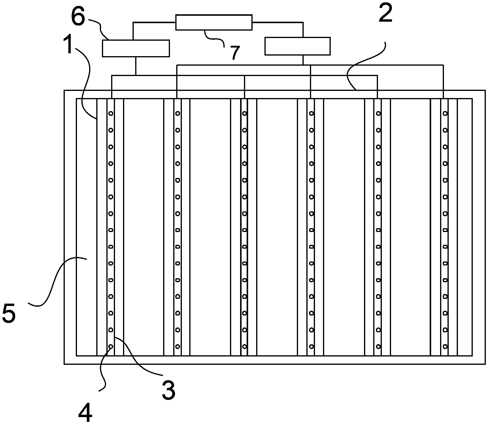 Parallel-line-type oxygen supply system of aquaculture pond