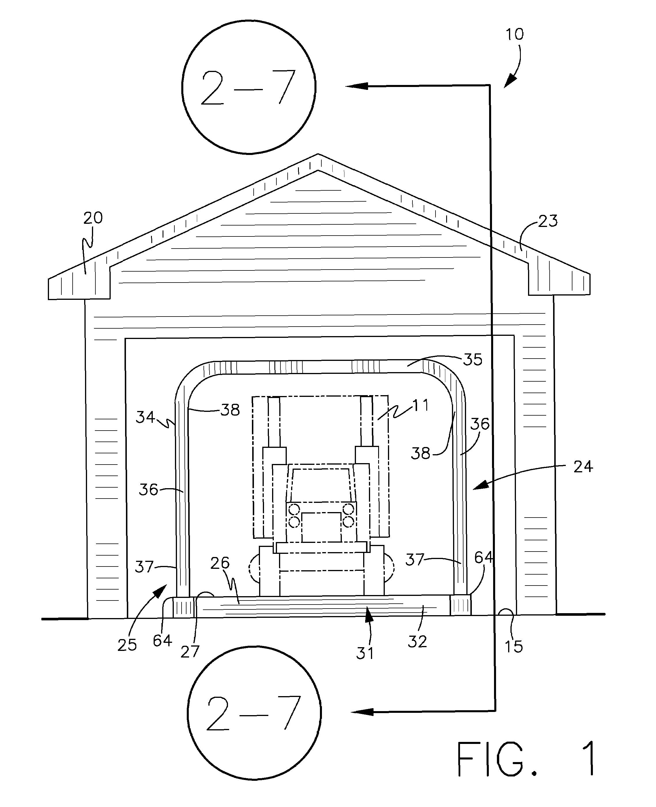 Vehicle cargo inspection station and associated method