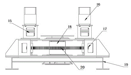 Top-movable vortex-induced vibration rotating device for vertically-arranged vertical pipe under uniform flow and step flow