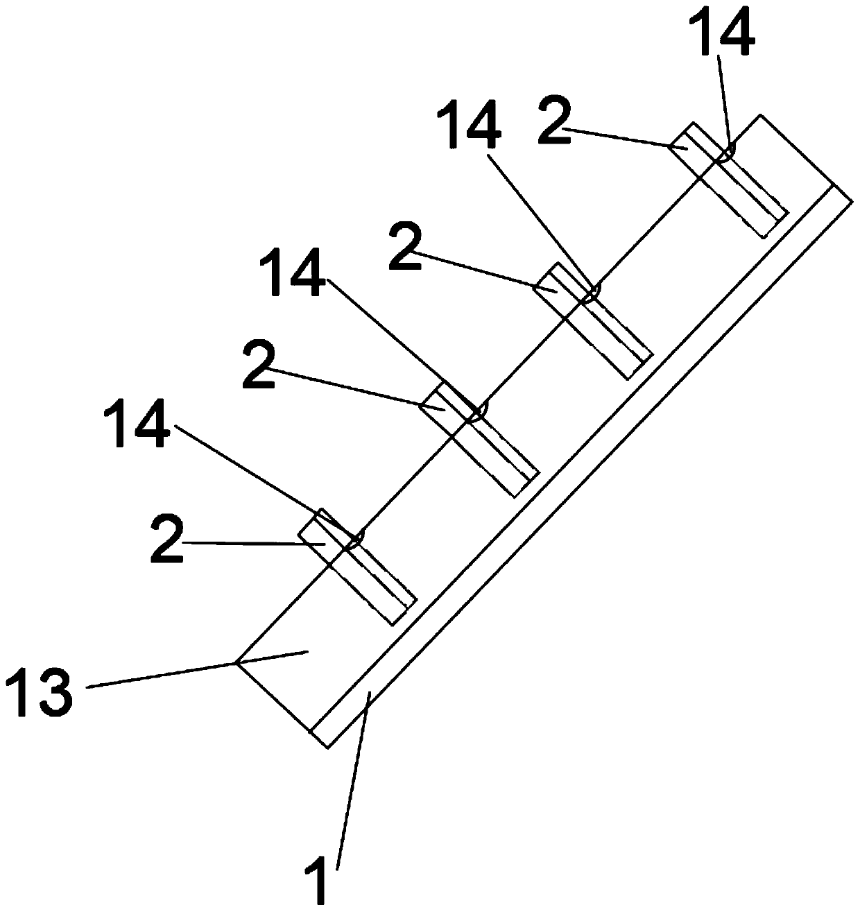 Side slope green covering structure and planting method