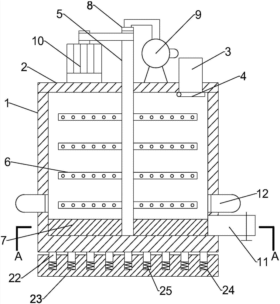 Stirring-type drying device for cereal