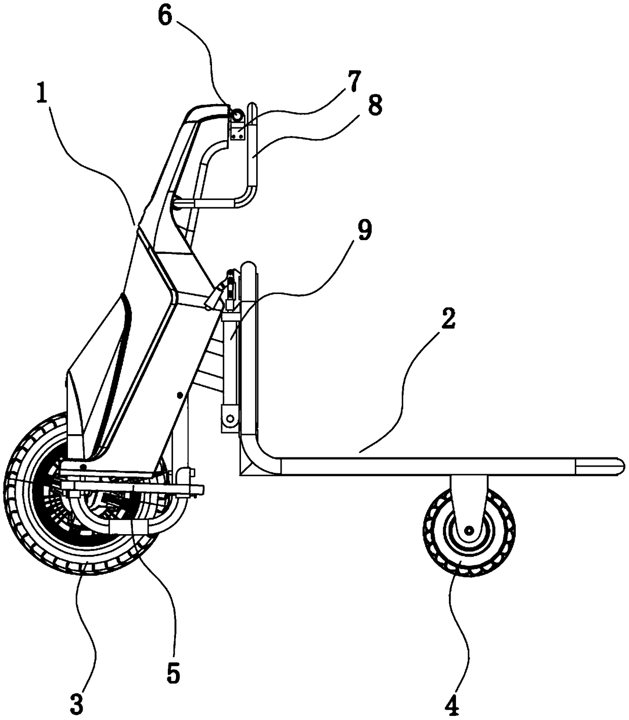 Forward and reward drivable electric tricycle