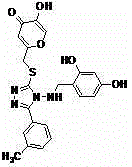 5-substituted-3-[5-hydroxyl-4-pyrone-2-yl-methylthio]-4-hydroxybenzyl-methylamino-1, 2, 4- triazole compounds and applications thereof