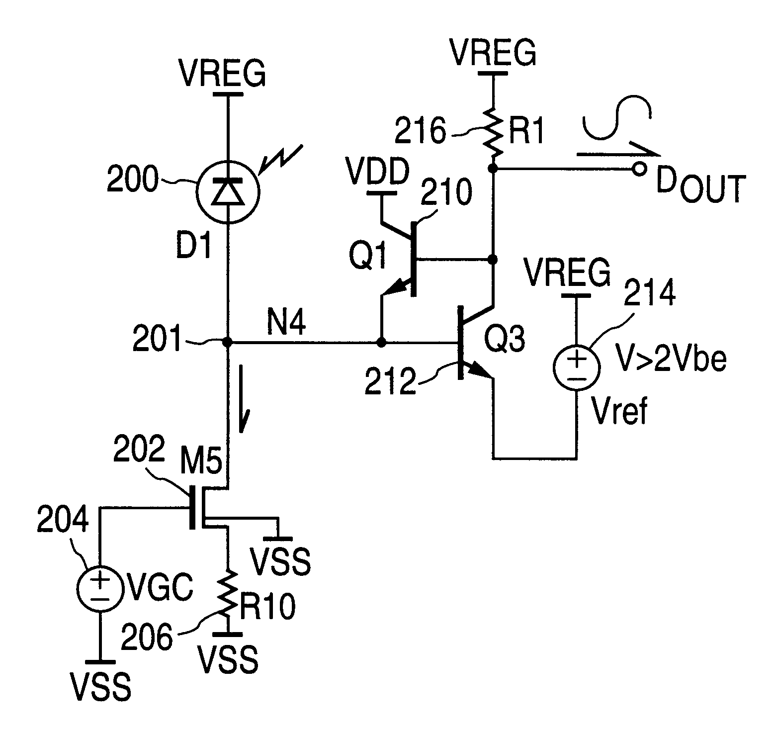 Photodiode transimpedance circuit