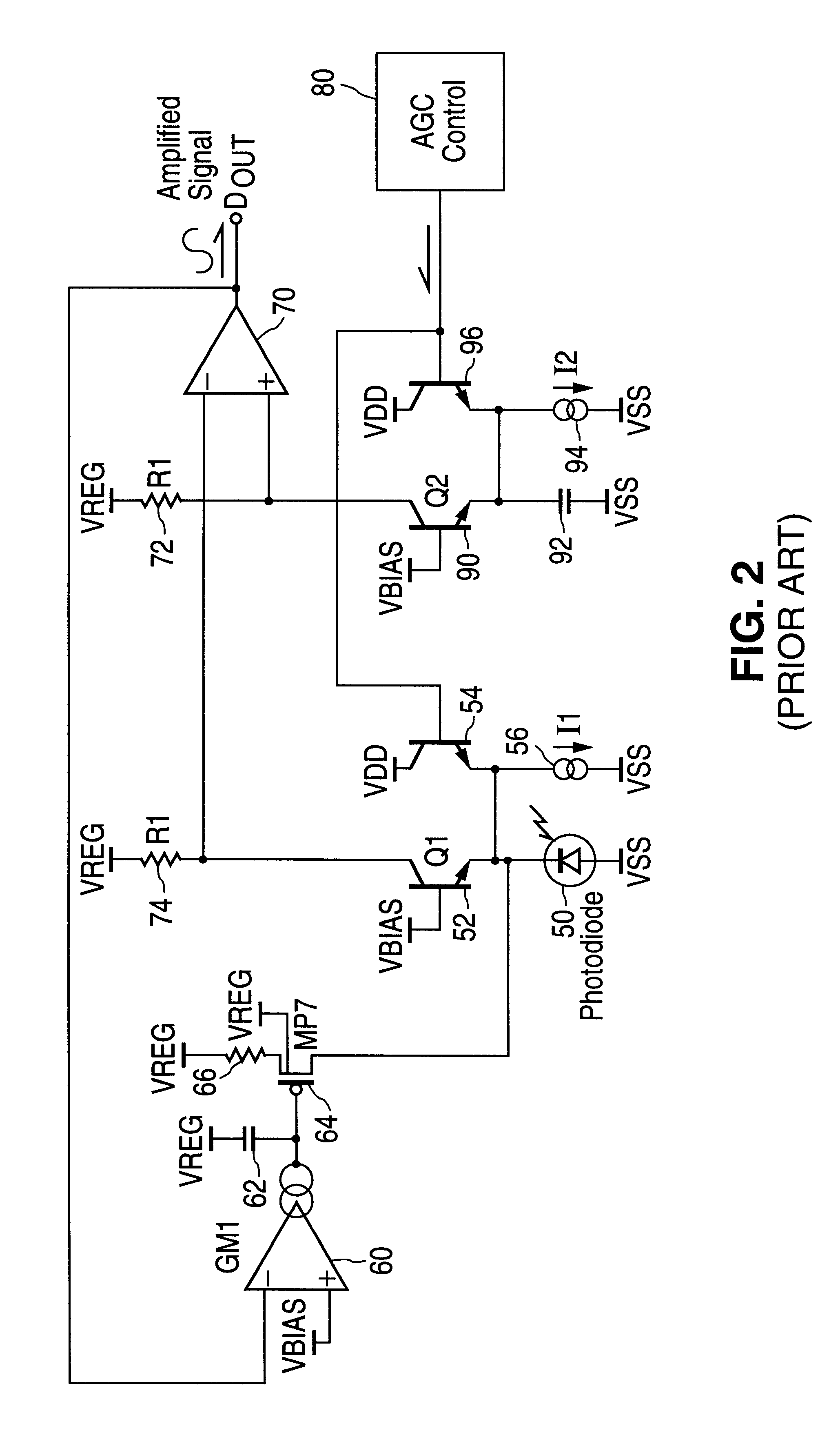 Photodiode transimpedance circuit