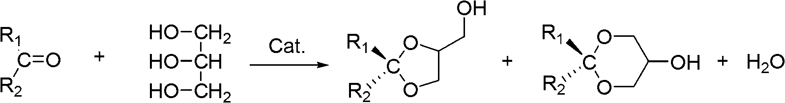 Method for preparing glycerin shrinkage benzaldehyde