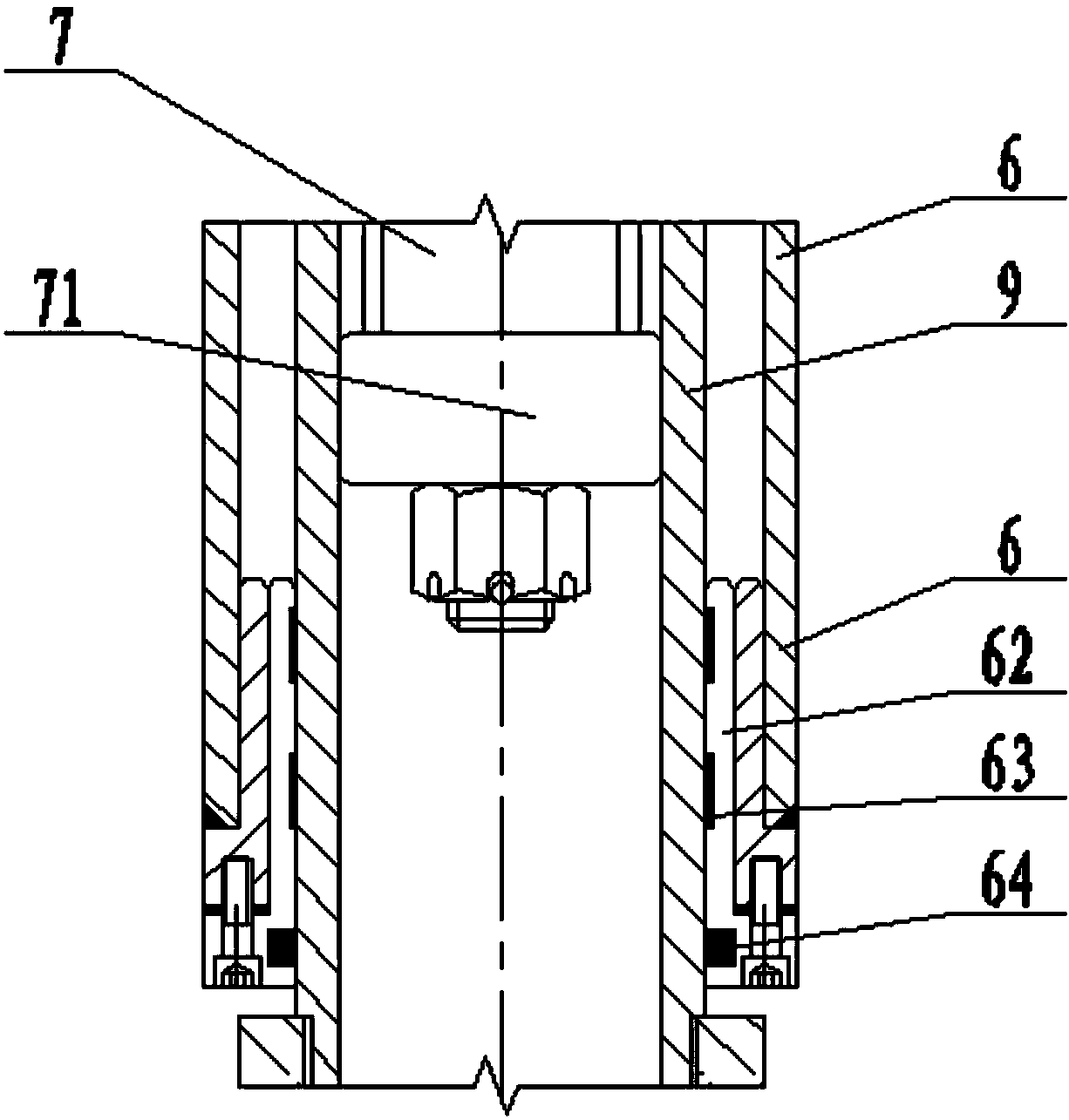 Screw transmission hoist with cylinder body and push rod