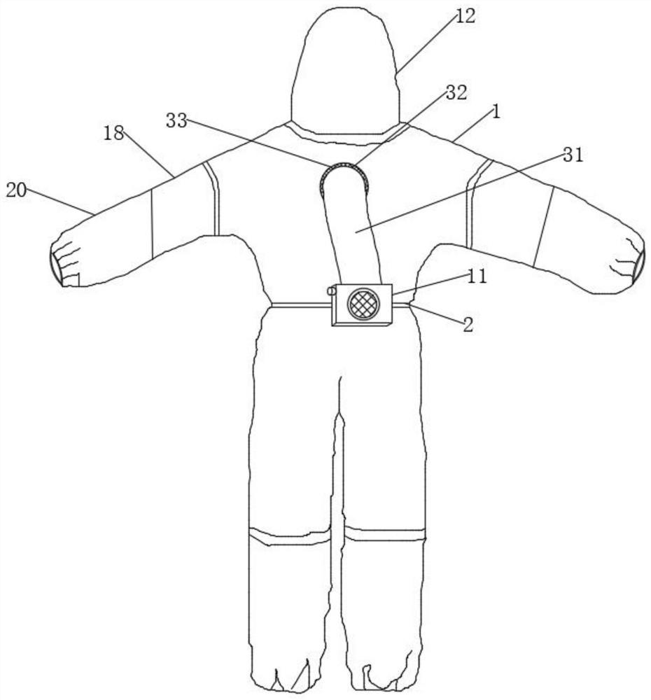 Adjustable anti-infection medical protective clothing with high adaptability