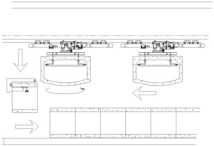 Box culvert crane working under low clearance conditions