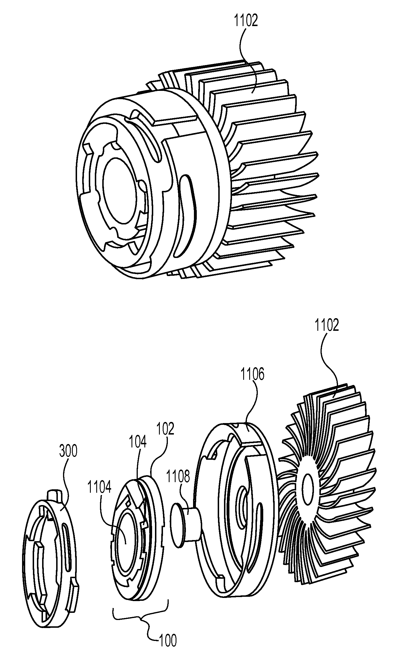 Inter-locking mechanism for lighting components and method thereof