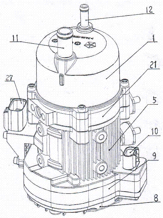 Electric hydraulic pump for vehicle power steering