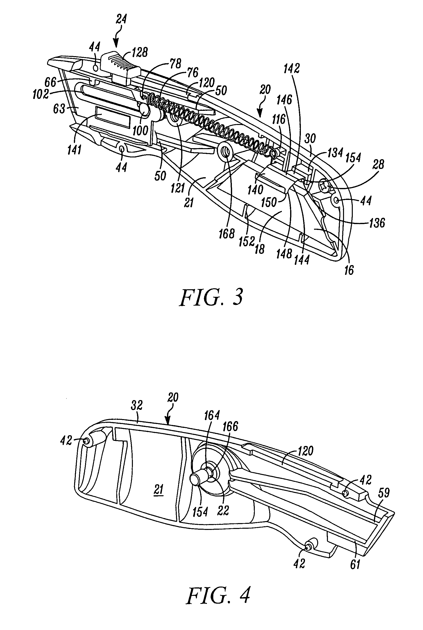 Self-retracting utility knife