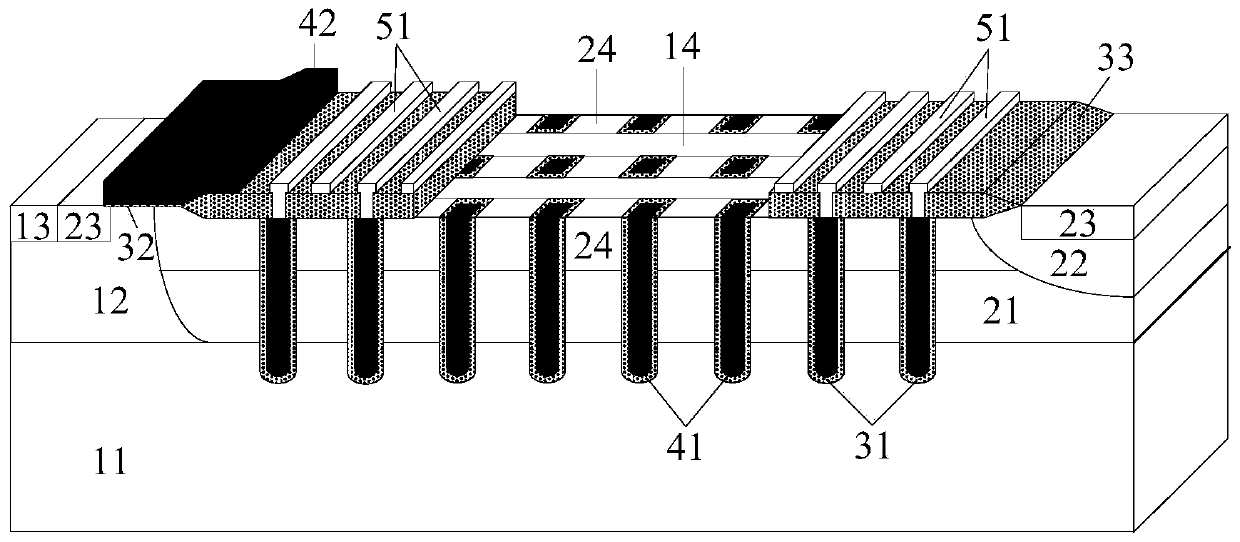 Longitudinal floating field plate device with charge balance voltage withstanding layer and manufacturing method thereof