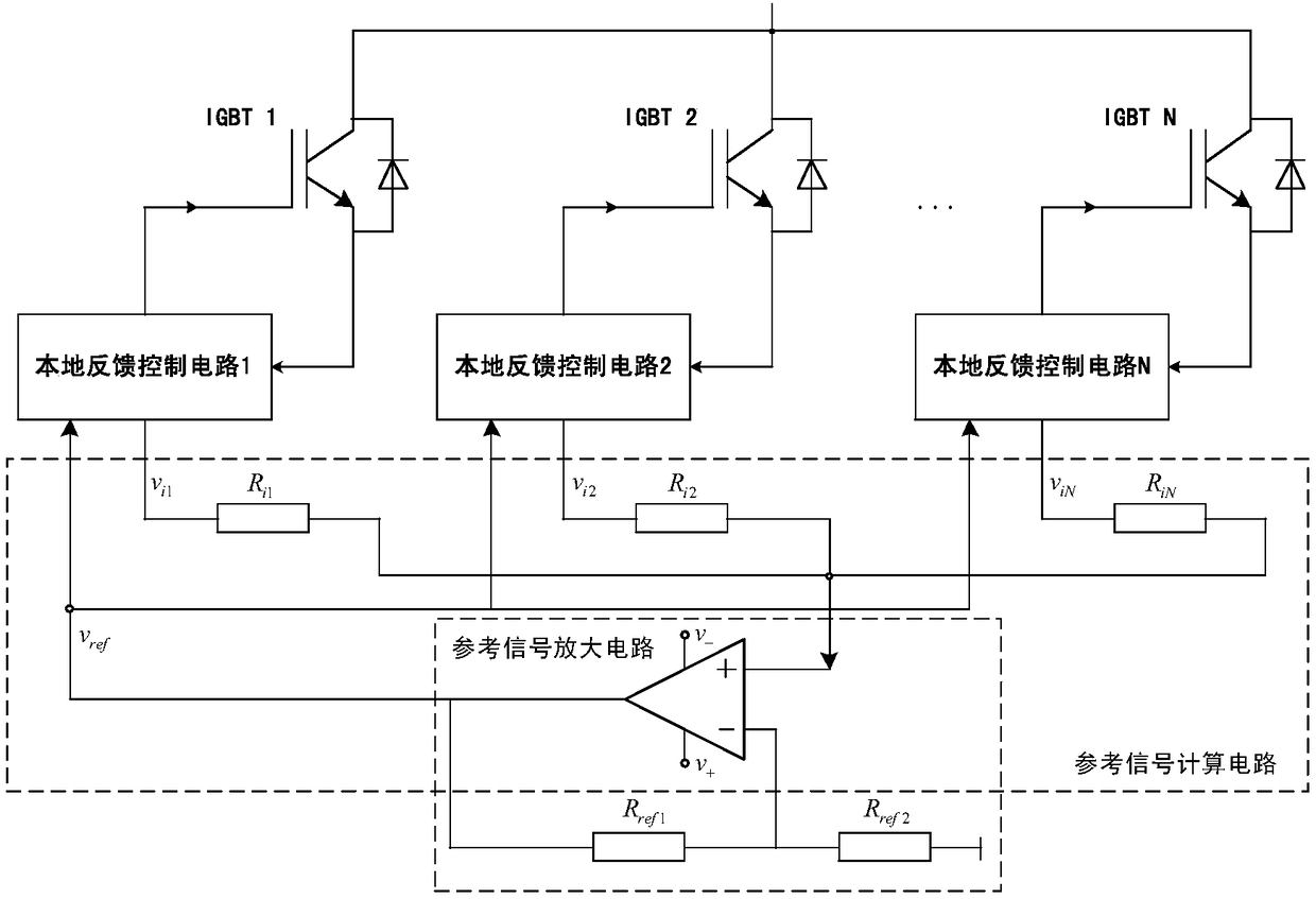 A igbt parallel static current sharing circuit