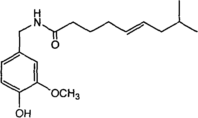 Trans-N-(4- hydroxyl-3-methoxybenzy)-8-methyl-5-nonenamide and preparation method thereof