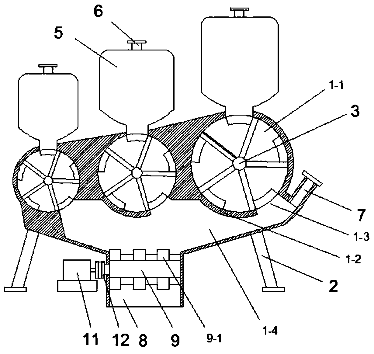 Special feeding equipment for preparing green water-based coating