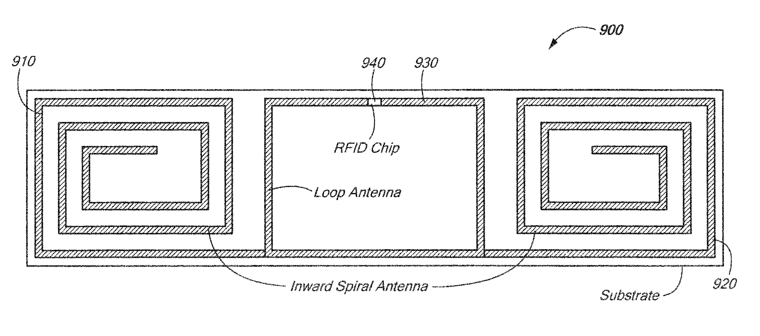 Combination EAS and RFID label or tag using a hybrid RFID antenna