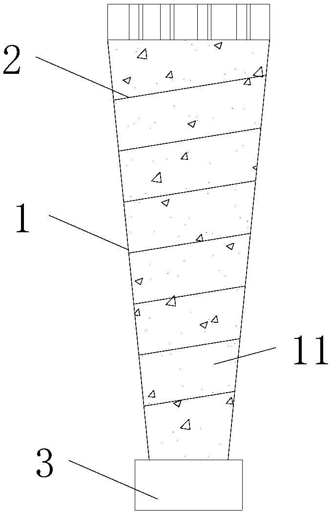 Recycled conical wall drilling device