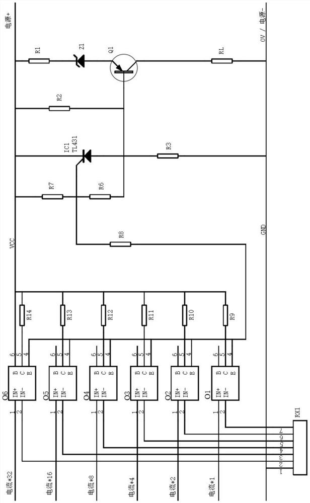 Graded adjustable constant-current source with high-voltage output capability