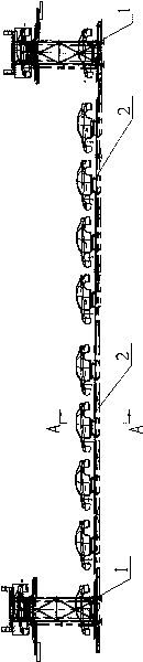 Friction type adjusting line delivery system