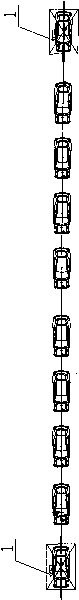 Friction type adjusting line delivery system