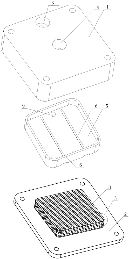 Two-channel water-cooling structure of computer cpu