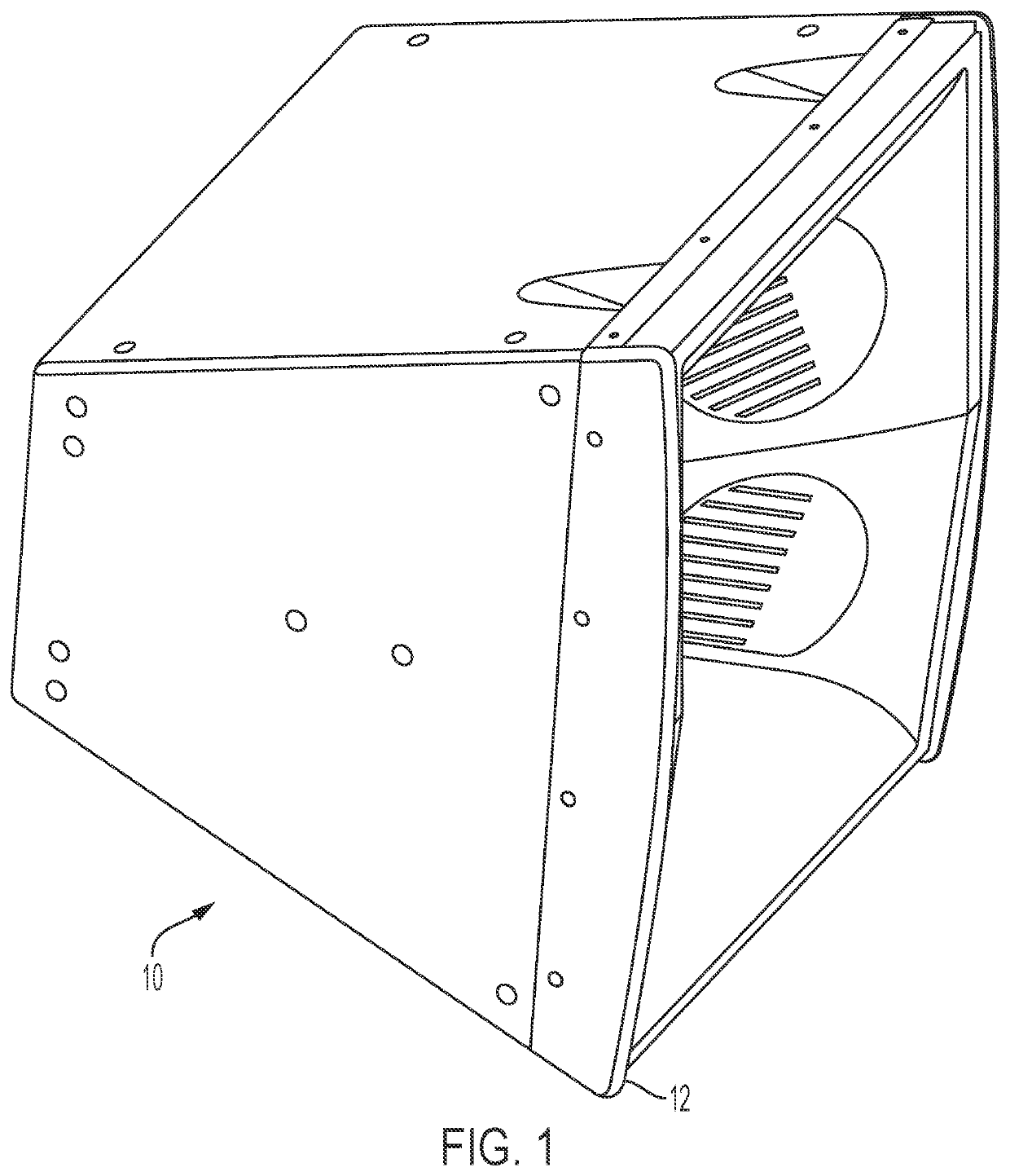 Method of depressurizing cross radiation using an acoustically resistive leak path