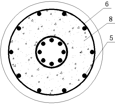 Multidirectional rotation structure node for reinforced concrete column and construction method for multidirectional rotation structure node