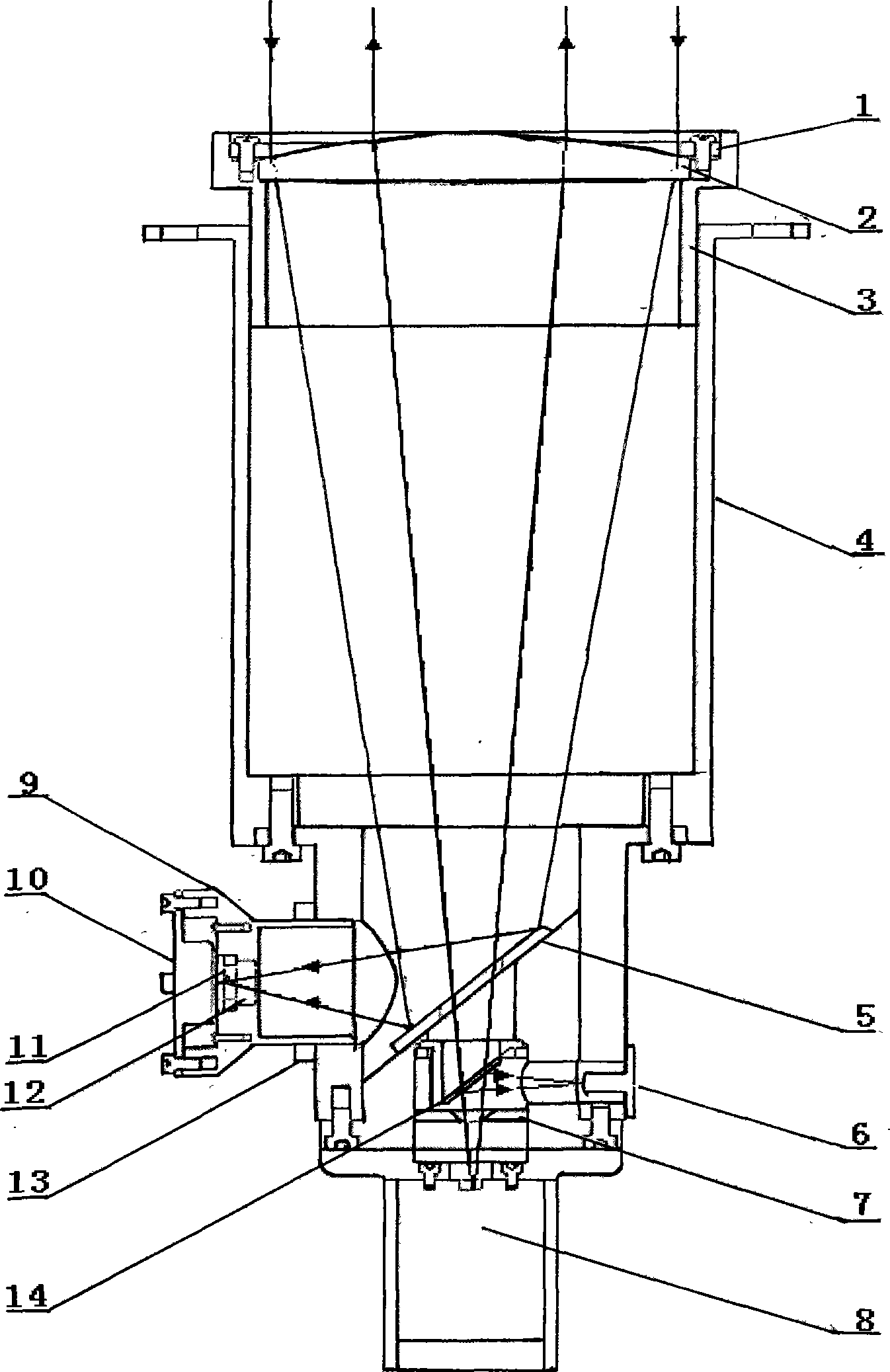 Optical-mechanical system of semiconductor laser cloud height automatic measuring instrument