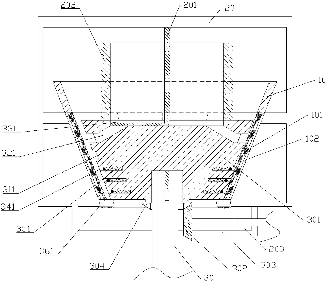 Ceramic raw material rough crushing device