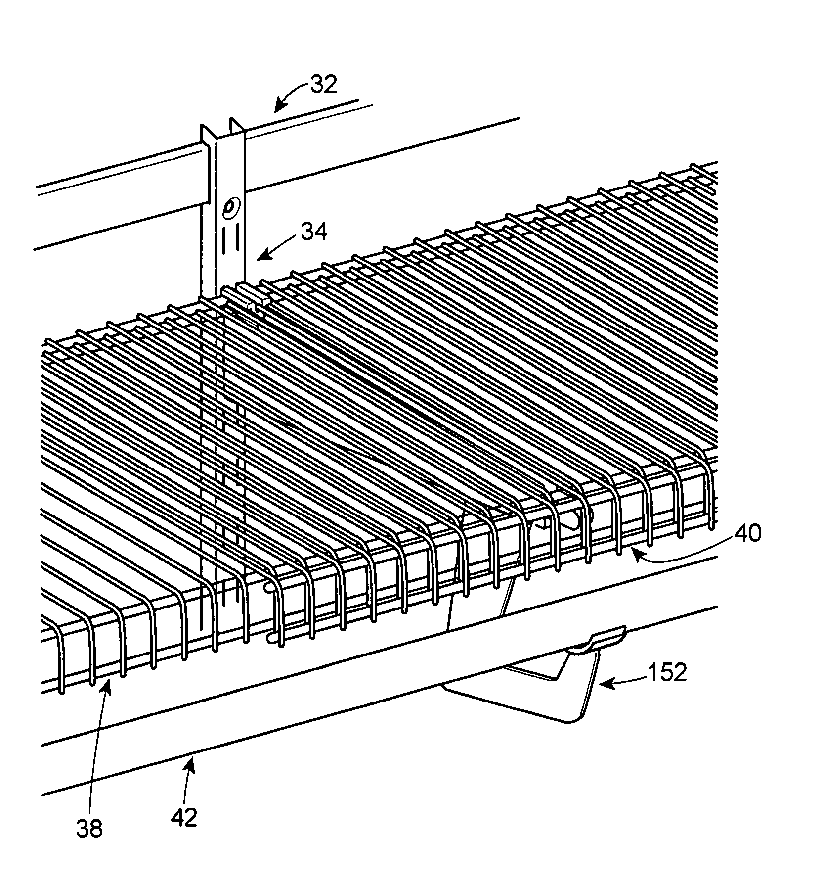 Adjustable length wire shelves for adjustable organizer system