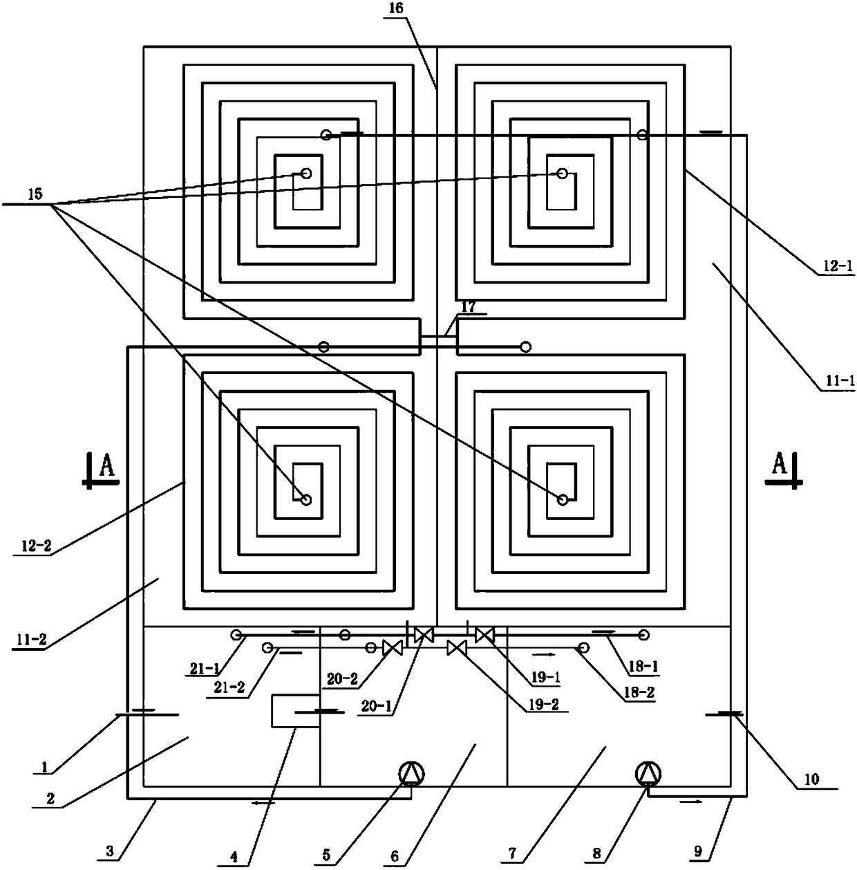 Filtering pipeline type septic tank reaching standards