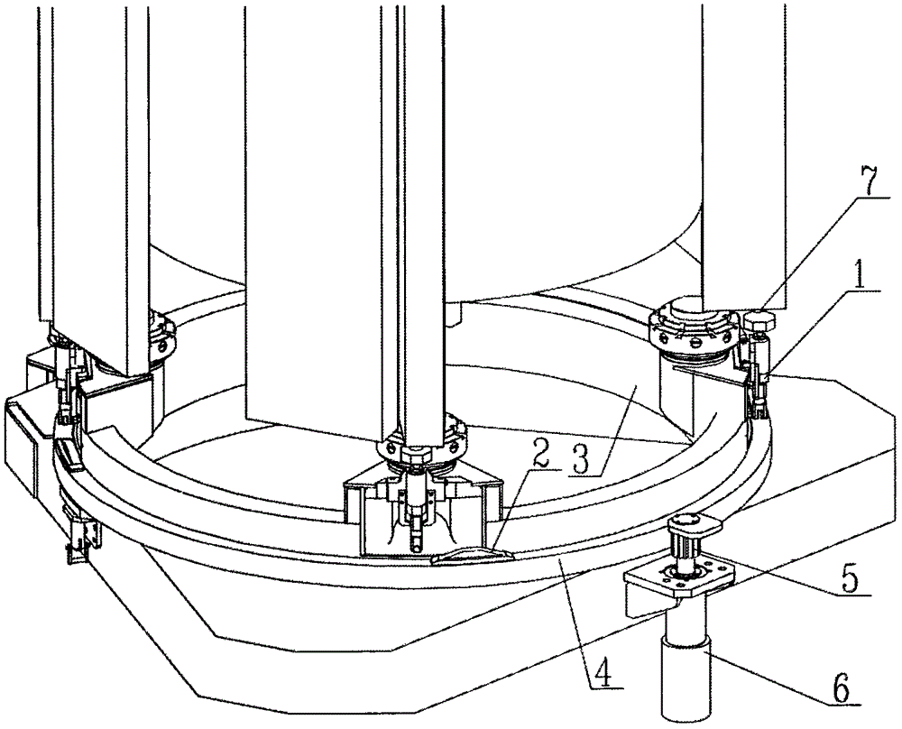 Folding fin automatic and synchronous unlocking driving device