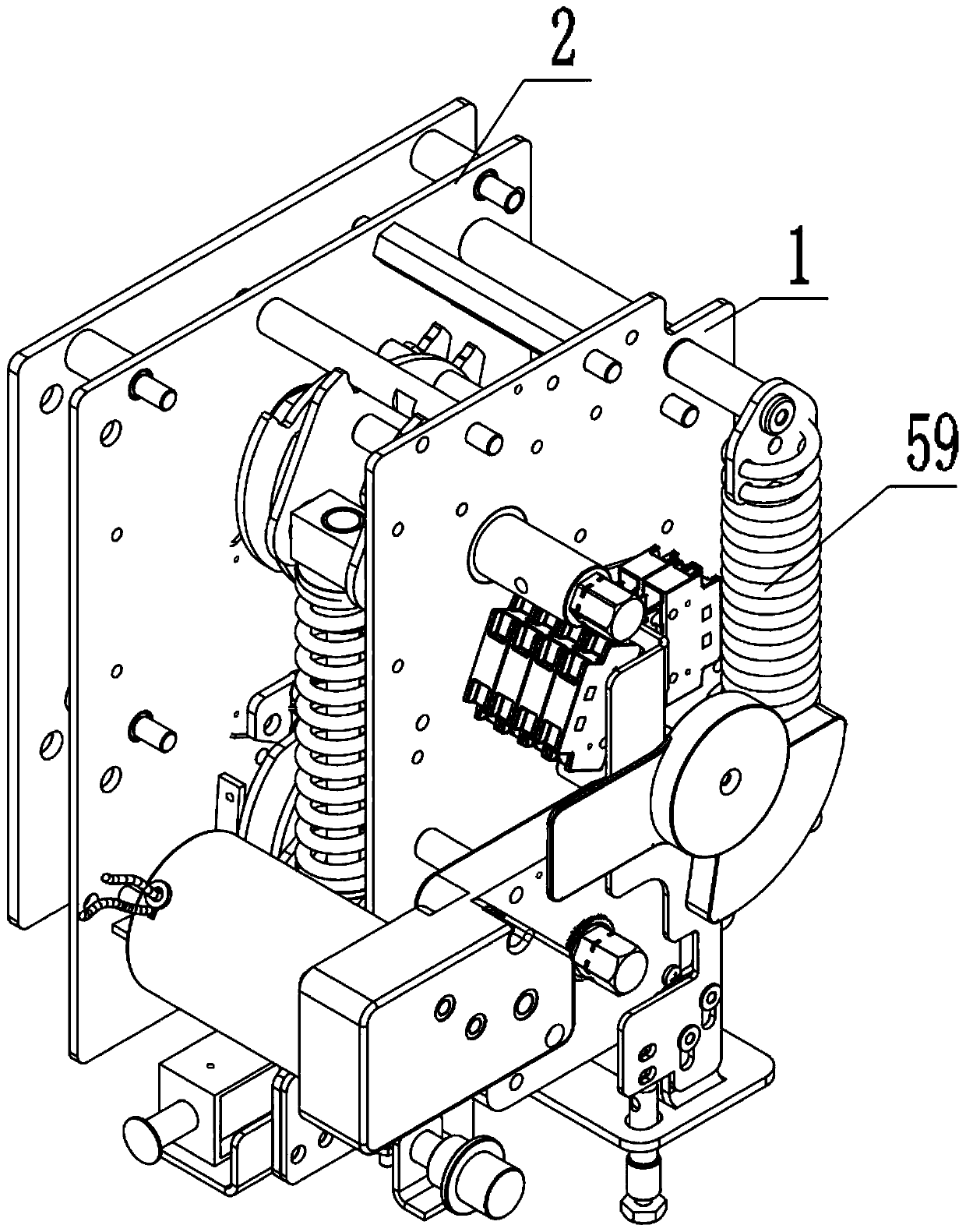 Inflatable cabinet load switch fuse combination electrical mechanism