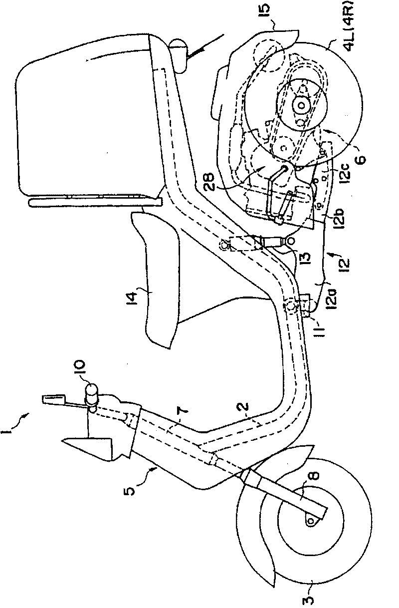 Power unit start device for vehicle