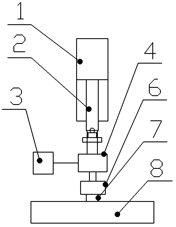 Loading force value calibrating method suitable for fatigue-testing machine and applied calibrating device