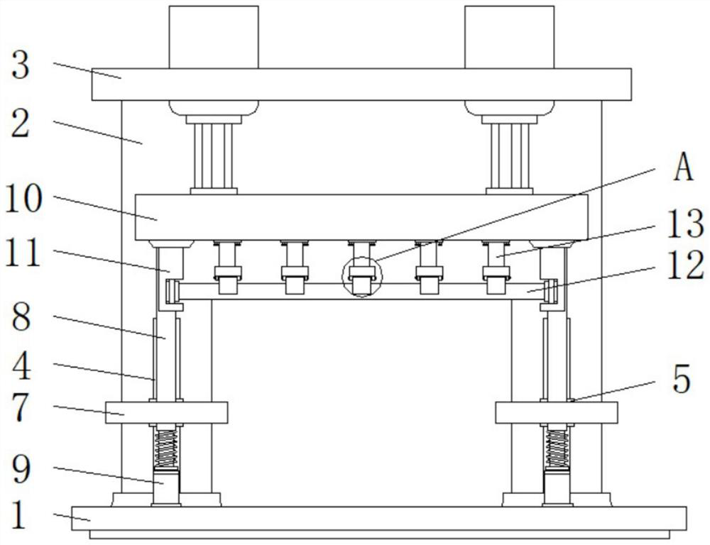 Textile machine frame for thread dividing and distributing