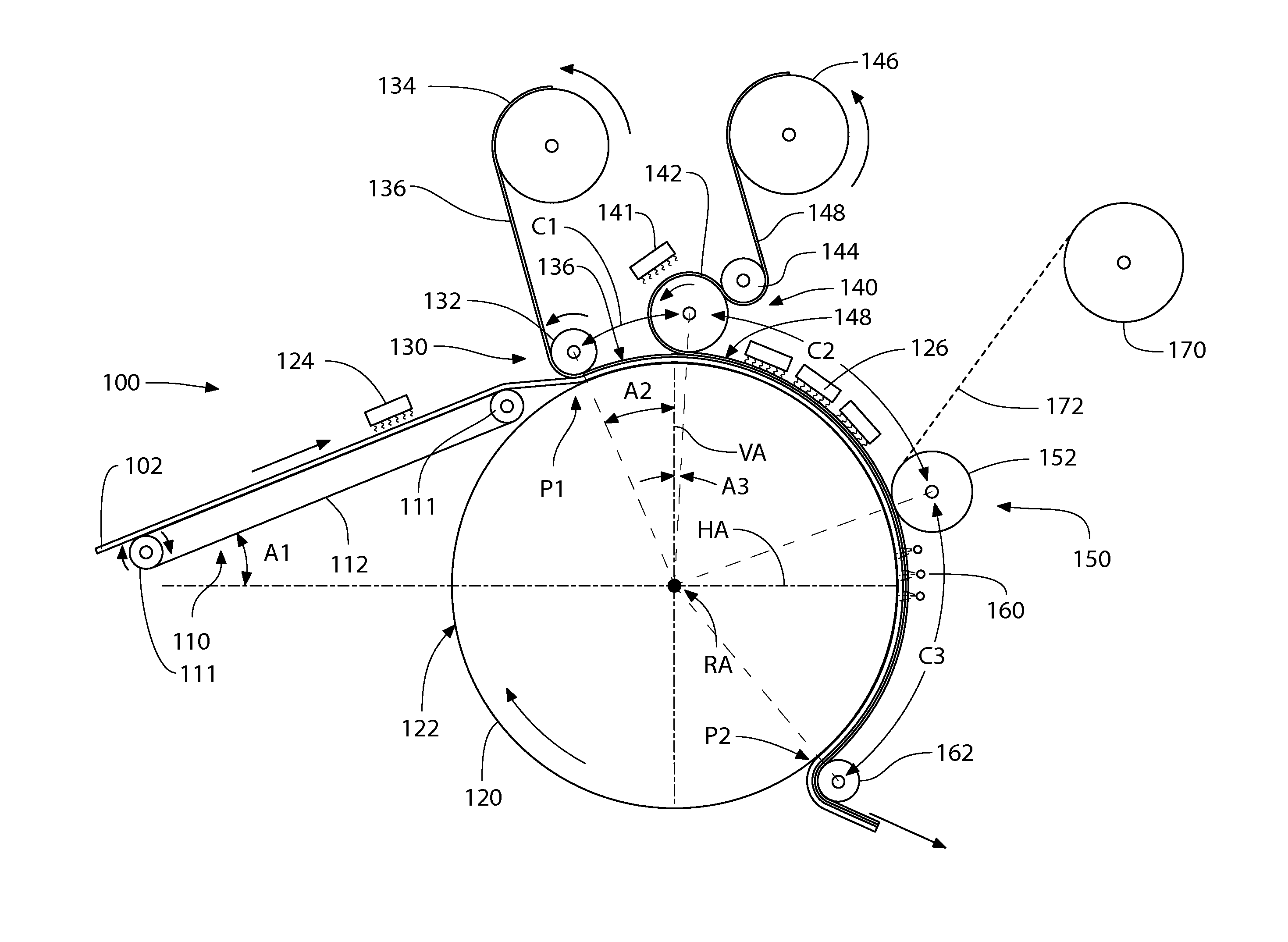 Continuous floor product forming system and process